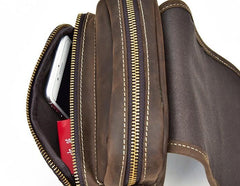 Leather Belt Pouch for Men Waist Bag BELT BAG Cell Phone Holsters Shoulder Bag For Men - iwalletsmen