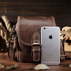 Leather Belt Pouch for Men Waist Bag BELT BAG Cell Phone Holsters Shoulder Bag For Men - iwalletsmen