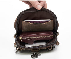Leather Cell Phone Holsters Belt Pouches for Men Waist Bag BELT BAG Shoulder Bag For Men - iwalletsmen
