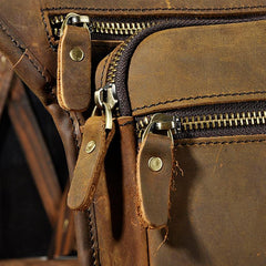 Leather Belt Pouch for men Waist Bag BELT BAG Shoulder Bags Cell Phone Holsters For Men - iwalletsmen