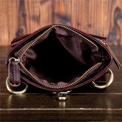 Mens Leather Belt Pouch Shoulder Bag Waist Bag BELT BAG Cell Phone Holster For Men - iwalletsmen