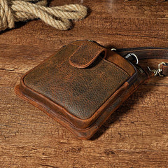 Leather Mens Belt Pouches Cell Phone Holsters Waist Bag BELT BAG Shoulder Bag For Men - iwalletsmen