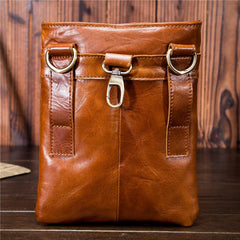 Mens Leather Belt Pouch Shoulder Bag Waist Bag BELT BAG Cell Phone Holster For Men - iwalletsmen