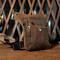 Leather Mens Belt Pouches Cell Phone Holsters Waist Bag BELT BAGs Shoulder Bag For Men - iwalletsmen