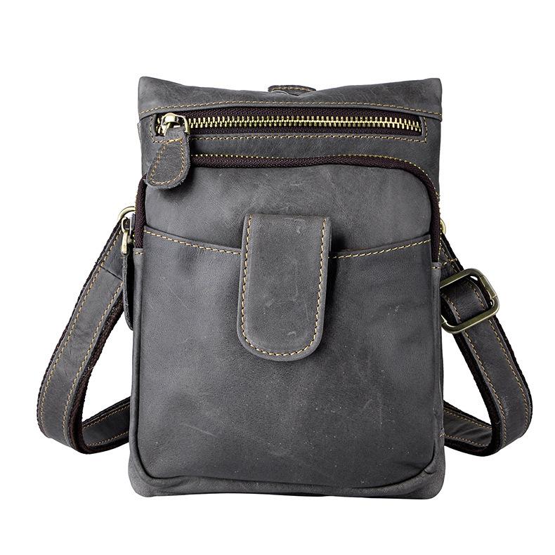 Leather Mens Belt Pouches Cell Phone Holsters Waist Bag BELT BAG Shoulder Bag For Men - iwalletsmen
