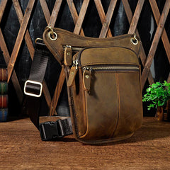 Leather Belt Pouch for men Waist Bag BELT BAG Shoulder Bags Cell Phone Holsters For Men - iwalletsmen