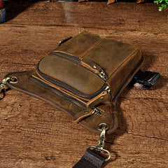 Leather Belt Pouch for men Waist Bag BELT BAG Shoulder Bags Cell Phone Holsters For Men - iwalletsmen