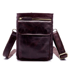 Mens Leather Belt Pouch Shoulder Bag Waist Bag BELT BAG Cell Phone Holster For Men - iwalletsmen