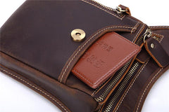 Leather BELT BAG Belt Pouch for men Cell Phone Holster Waist Bag Shoulder Bag For Men - iwalletsmen