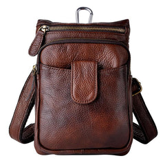 Leather Mens Belt Pouches Cell Phone Holsters Waist Bag BELT BAG Shoulder Bag For Men - iwalletsmen