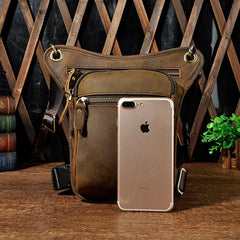 Leather Belt Pouch for men Waist Bag BELT BAG Shoulder Bags Cell Phone Holsters For Men - iwalletsmen