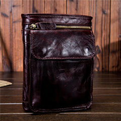 Mens Leather Belt Pouch Shoulder Bag Waist Bag BELT BAG Cell Phone Holster For Men - iwalletsmen