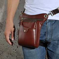 Leather Mens Belt Pouches Cell Phone Holsters Waist Bag BELT BAGs Shoulder Bag For Men - iwalletsmen