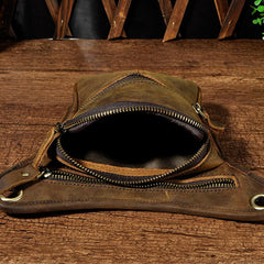 Leather Belt Pouch for men Waist Bag BELT BAG Shoulder Bags Cell Phone Holsters For Men - iwalletsmen