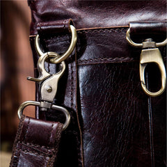 Mens Leather Belt Pouch Shoulder Bag Waist Bag BELT BAG Cell Phone Holster For Men - iwalletsmen