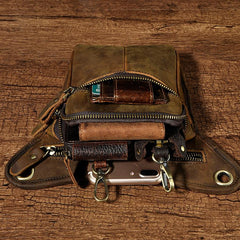 Leather Belt Pouch for men Waist Bag BELT BAG Shoulder Bags Cell Phone Holsters For Men - iwalletsmen