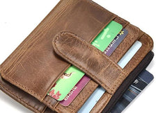 Cool Leather Mens Wallet Slim Wallet Card Front Pocket Wallet for Men - iwalletsmen