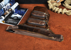 Leather Drop Leg Bag Belt Pouch Mens Waist Bag Shoulder Bag for Men