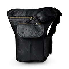 Leather Drop Leg Bag Belt Pouch Mens Waist Bag Shoulder Bag for Men