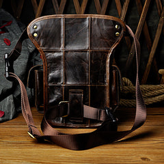 Leather Drop Leg Bag Belt Pouch Mens Waist Bag Shoulder Bag for Men
