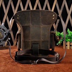 Leather Drop Leg Bag Belt Pouch Mens Waist Bag Shoulder Bag for Men