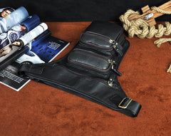 Leather Drop Leg Bag Belt Pouch Mens Waist Bag Shoulder Bag for Men