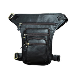 Leather Drop Leg Bag Belt Pouch Mens Waist Bag Shoulder Bag for Men