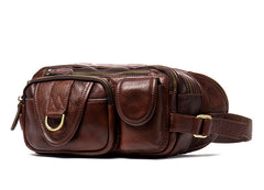 Leather Fanny Pack Mens Waist Bag Hip Pack Belt Bag Bumbag for Men