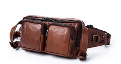 Leather Fanny Pack Mens Waist Bag Hip Pack Belt Bag Bumbag for Men