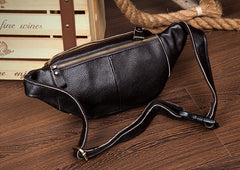Leather Fanny Pack Mens Waist Bag Hip Pack Belt Bag Bumbag for Men