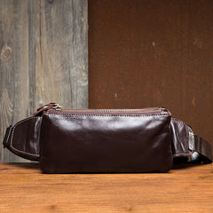 Leather Fanny Pack Mens Waist Bag Hip Pack Belt Bag Bumbag for Men