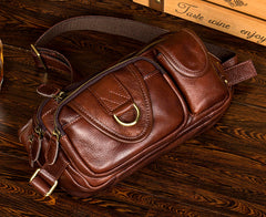 Leather Fanny Pack Mens Waist Bag Hip Pack Belt Bag Bumbag for Men