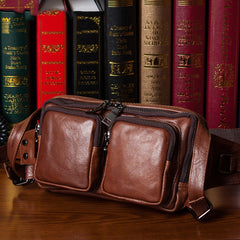 Leather Fanny Pack Mens Waist Bag Hip Pack Belt Bag Bumbag for Men