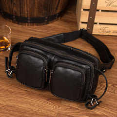 Leather Fanny Pack Mens Waist Bag Hip Pack Belt Bag Bumbag for Men
