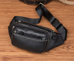 Leather Fanny Pack Mens Waist Bag Hip Pack Belt Bag Bumbag for Men