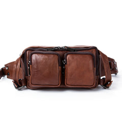 Leather Fanny Pack Mens Waist Bag Hip Pack Belt Bag Bumbag for Men