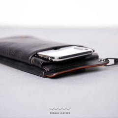 Leather Long Wallets for men Chain Wallet Bifold Vintage Men Biker wallet