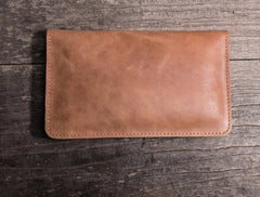 Leather Long Wallets for men Vintage Bifold Men Long Wallet