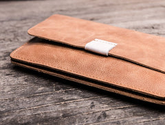 Leather Long Wallets for men Vintage Bifold Men Long Wallet