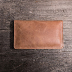 Leather Long Wallets for men Vintage Bifold Men Long Wallet