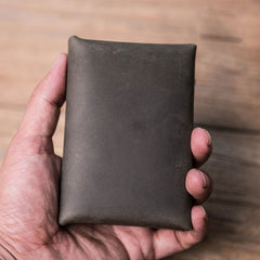 Leather Men Card Holder Wallet Change Bifold Small Wallet for Men - iwalletsmen