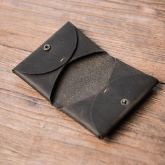 Leather Men Card Holder Wallet Change Bifold Small Wallet for Men - iwalletsmen