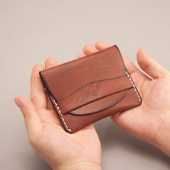 Leather Men Card Holder Wallet Change Small Wallet for Men