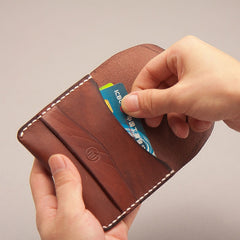 Leather Men Card Holder Wallet Change Small Wallet for Men