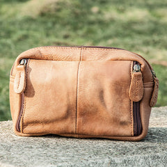 Leather Men Fanny Pack Waist Bag Hip Pack Belt Bag Bumbag for Men