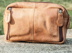 Leather Men Fanny Pack Waist Bag Hip Pack Belt Bag Bumbag for Men
