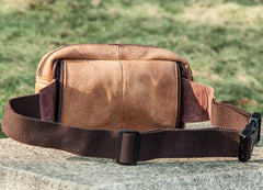 Leather Men Fanny Pack Waist Bag Hip Pack Belt Bag Bumbag for Men