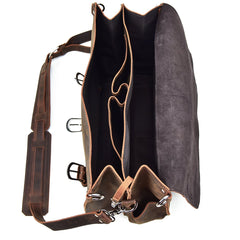 Leather Men Large Briefcase Handbag Travel Bag Messenger Bag For Men - iwalletsmen