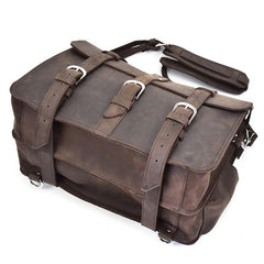 Leather Men Large Briefcase Handbag Travel Bag Messenger Bag For Men - iwalletsmen