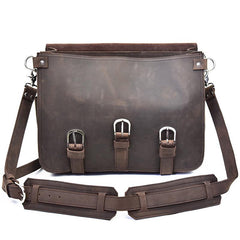 Leather Men Large Briefcase Handbag Travel Bag Messenger Bag For Men - iwalletsmen